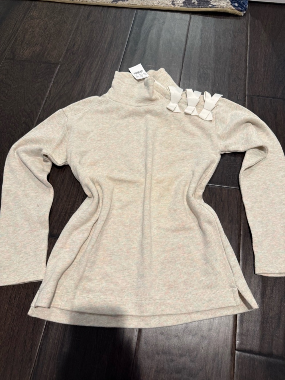 Crewcuts Cream Bow-Accent Pullover Sweatshirt